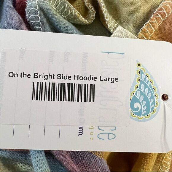 NWT Sew In Love Boutique Tie Dye soft hoodie with ruffle - L - Picture 13 of 14